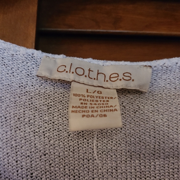 C.L.O.T.H.E.S. white/silver mesh short tank top - Picture 3 of 3